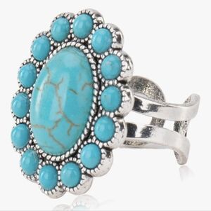Wrangler's Montana West Rustic Couture's Bohemian Turquoise Cuff Ring